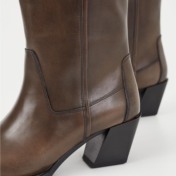 Vagabond Alina Tall Boots in Brown Brush-off Leather Sz 38 - Picture 4 of 14